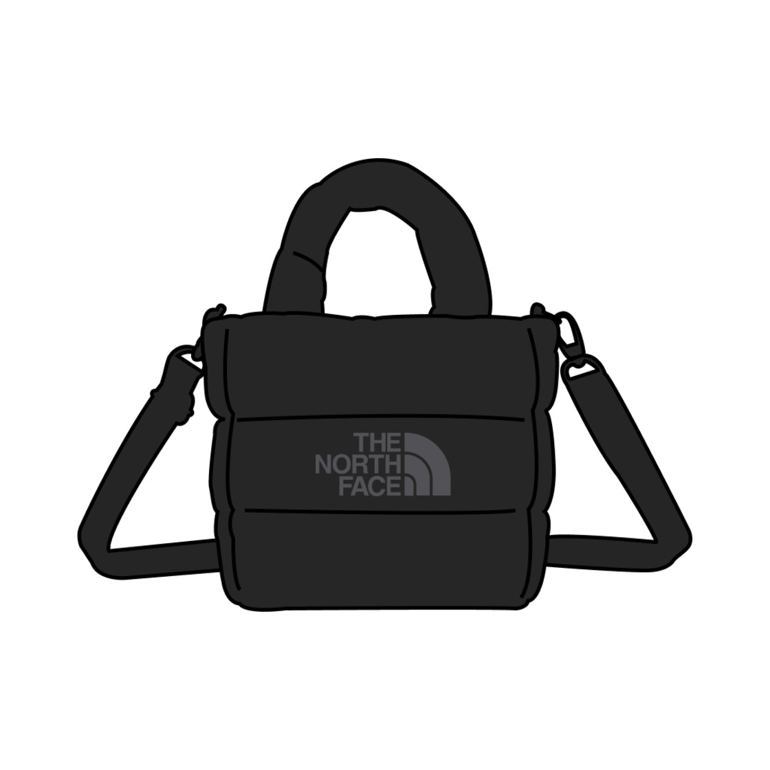 NN2PQ59J The North Face Plumpy Tote Bag Mini Black