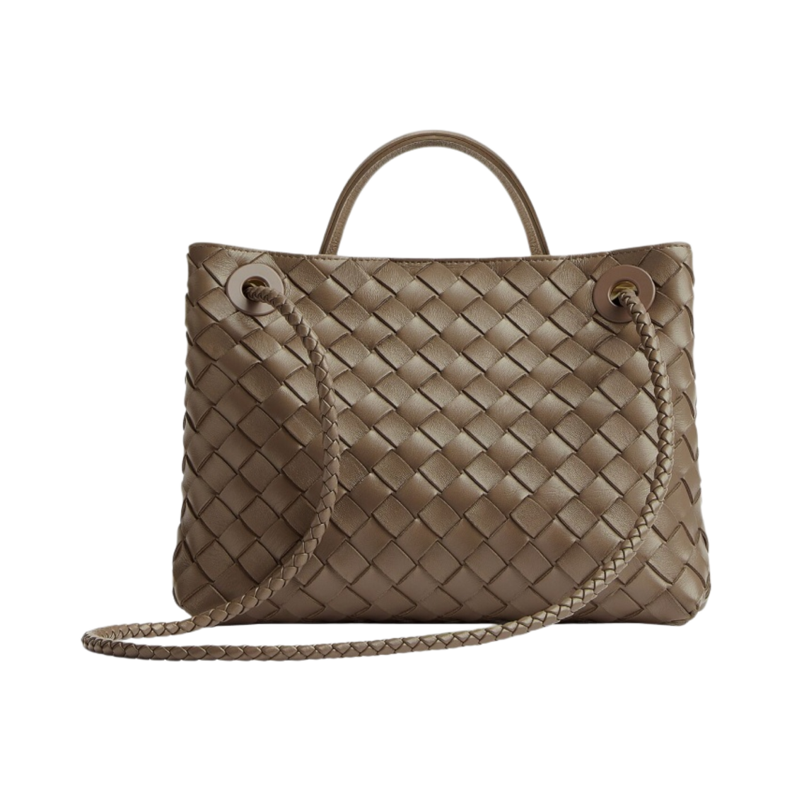 보테가 베네타 스몰 안디아모 토프 그레이(Bottega Veneta Small Andiamo Taupe Grey) - 3