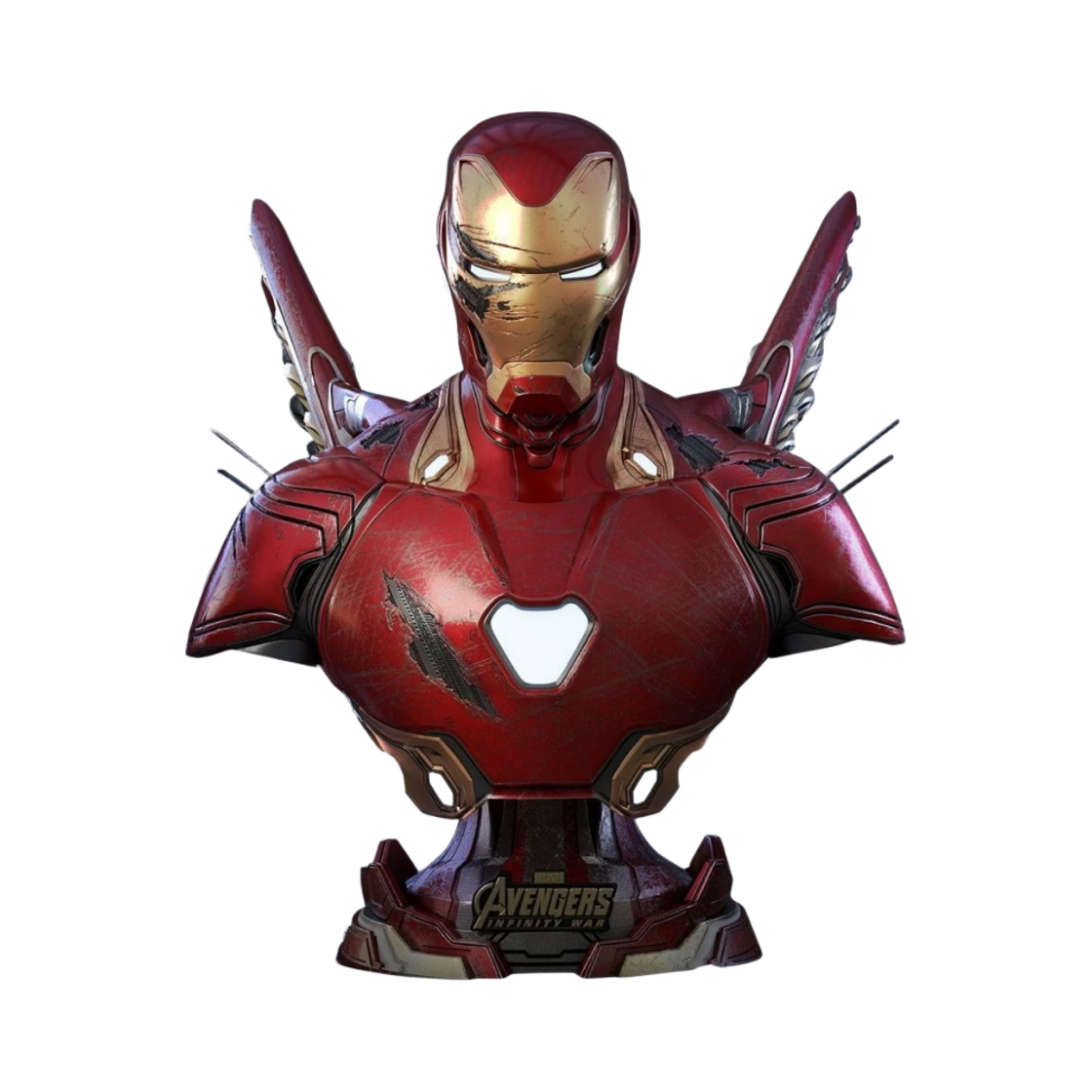 퀸 스튜디오 아이언맨 마크50 1:1 라이프사이즈 버스트 (데미지 버전)(Queen Studios Iron Man MK50 1:1 Lifesize Bust (Battle Damaged))