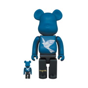 Bearbrick Rene Magritte L'oiseau De Ciel / La Belle Societe 100％ & 400％ Set