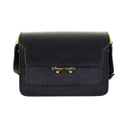 Marni Saffiano Mini Trunk Bag Black