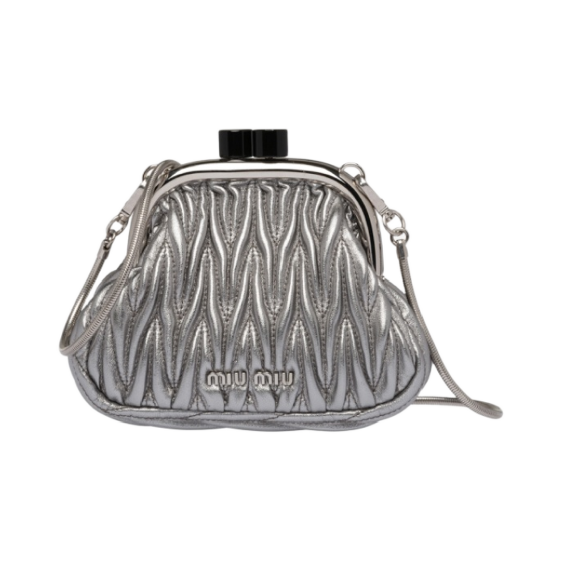 미우 미우 벨 나파 가죽 미니백 크롬(Miu Miu Belle Nappa Leather Mini Bag Chrome) - 1
