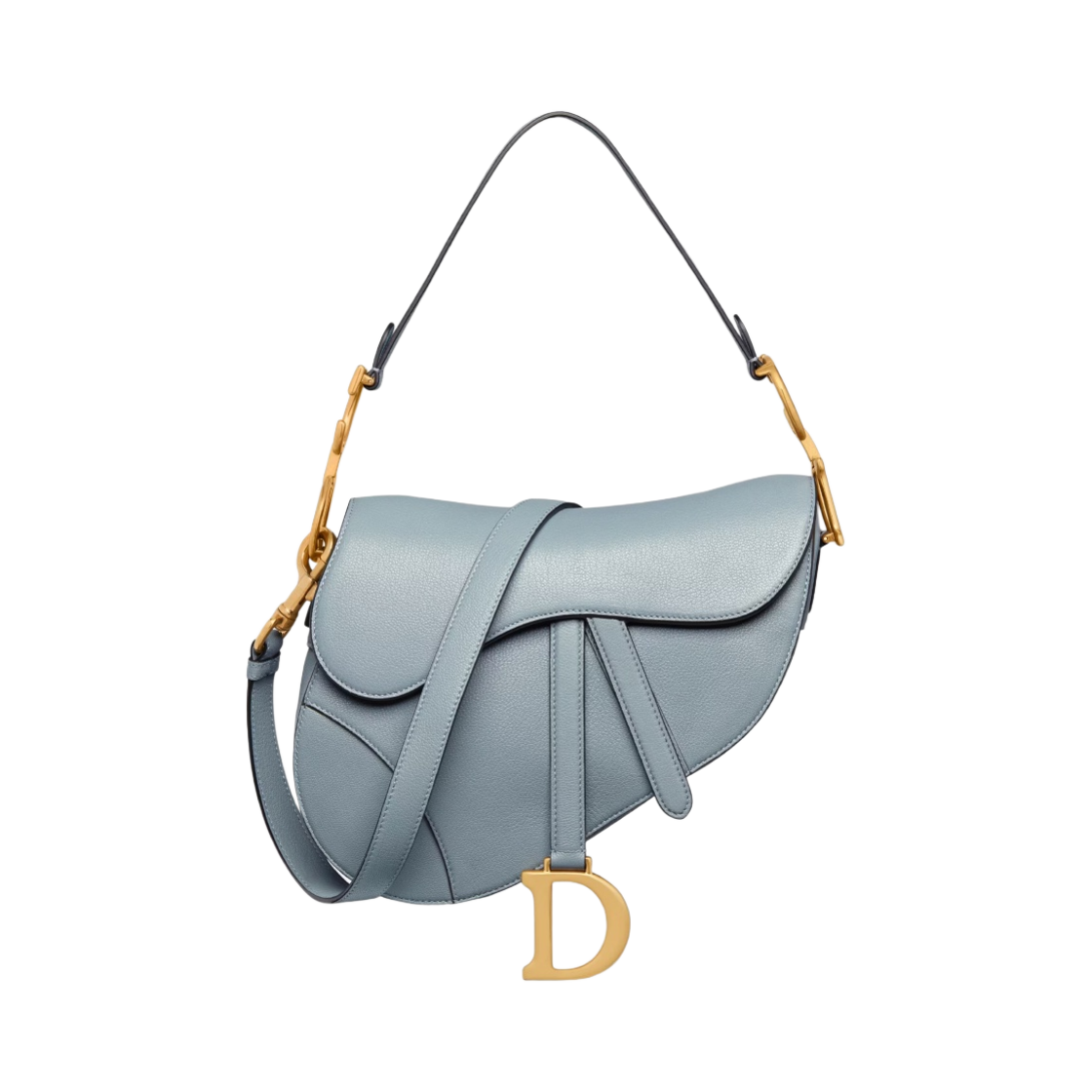 디올 새들 백 스트랩 클라우드 블루 고트스킨(Dior Saddle Bag Strap Cloud Blue Goatskin) - 1