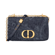Dior Medium Caro Bag Albero Della Vita Jacquard Denim Blue