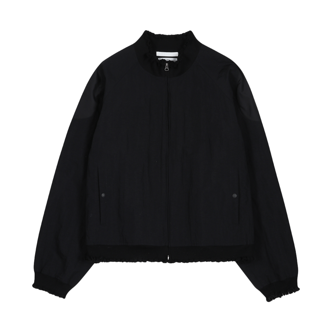 씬 셔링 밴드 나일론 블루종 블랙(SEEN Shirring Band Nylon Blouson Black)
