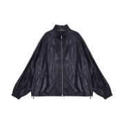 (W) Matin Kim Logo Coating Jumper Navy
