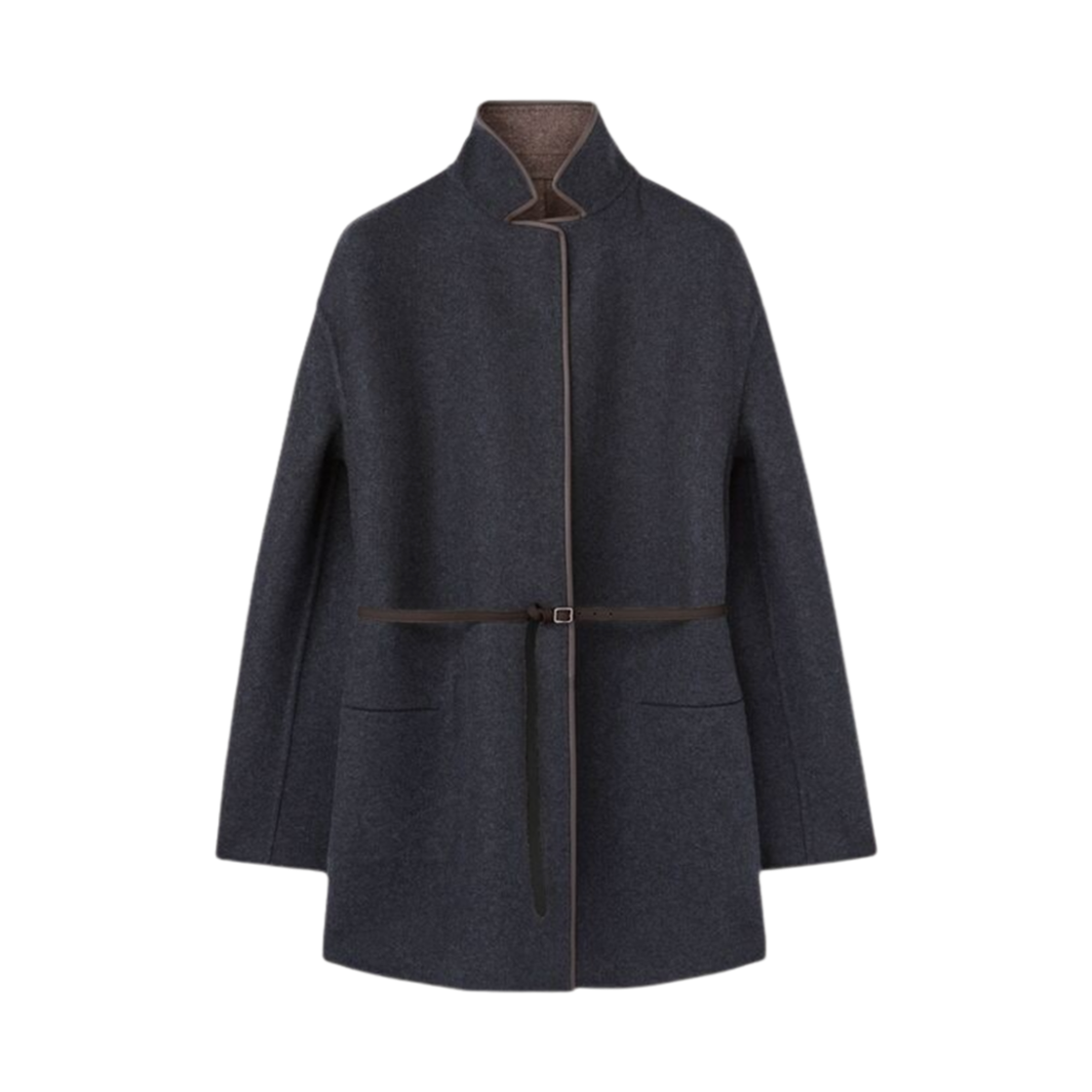 FAF8083-B53M (W) Loro Piana Baby Cashmere Jimi Jacket Black Gray Melange