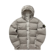 Stone Island 41419 Nylon Metal Econyl Hooded Down Jacket Anti Drop Off White - 24FW