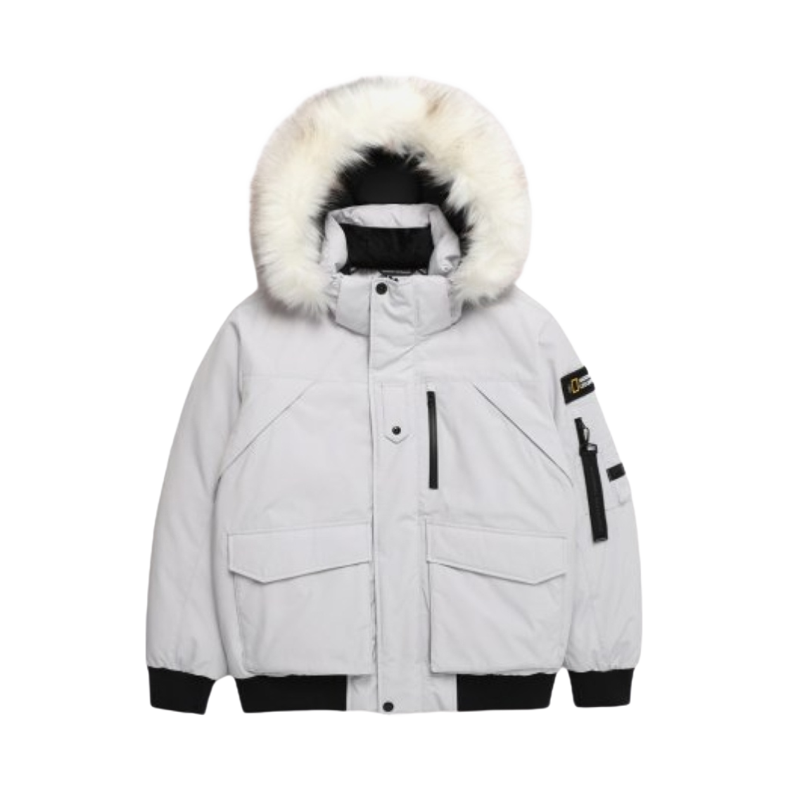 N234MDW930/N234MDW030 National Geographic Taruga Fur Trim Hood Down Jumper MC Grey