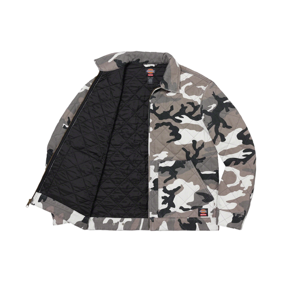 슈프림 x 디키즈 퀼티드 데님 워크 자켓 그레이 카모 - 21FW(Supreme x Dickies Quilted Denim Work Jacket Grey Camo - 21FW) - 2