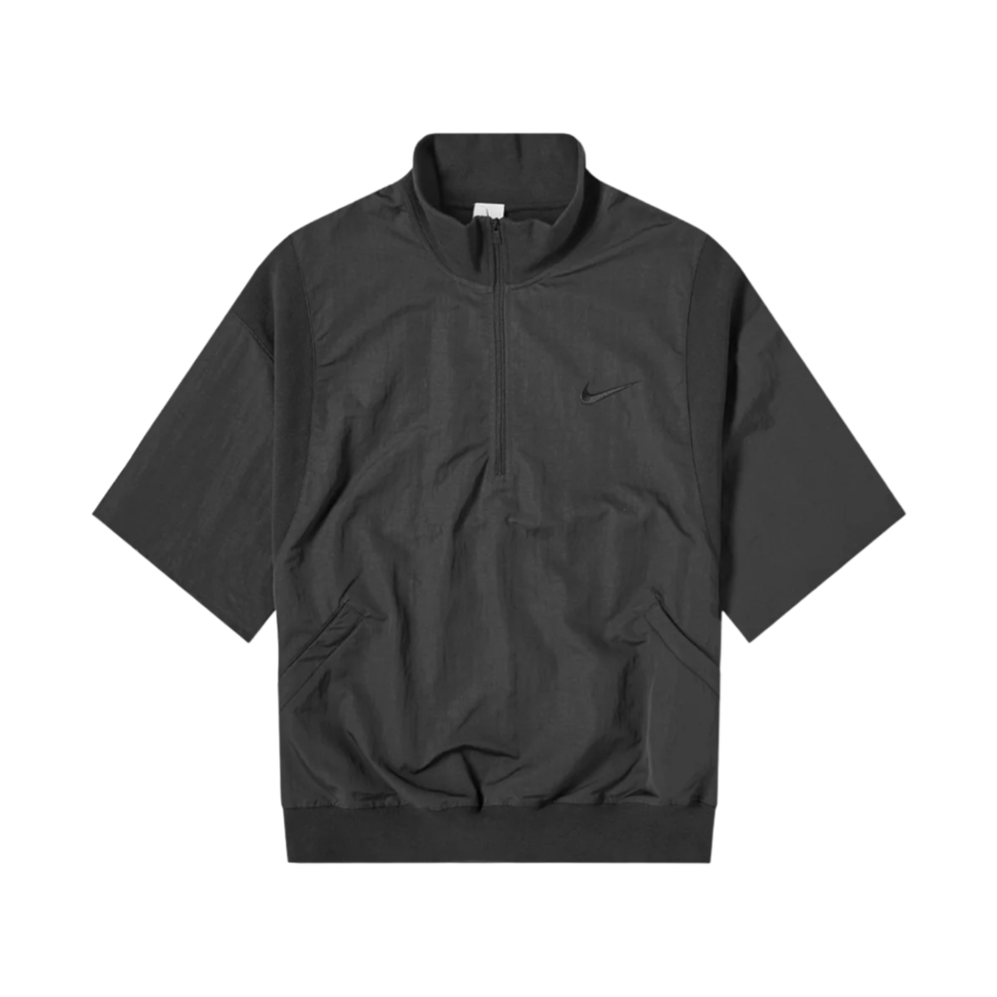 나이키 x 피어 오브 갓 하프 집 숏슬리브 자켓 블랙(Nike x Fear of God Half Zip Short Sleeve Jacket Black)