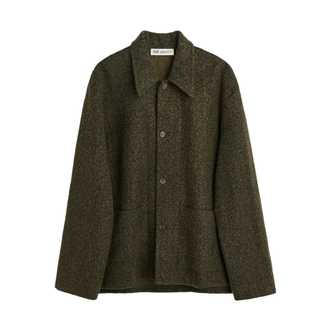 M4236HM Our Legacy Haven Jacket Black Moss Fuzz Wool