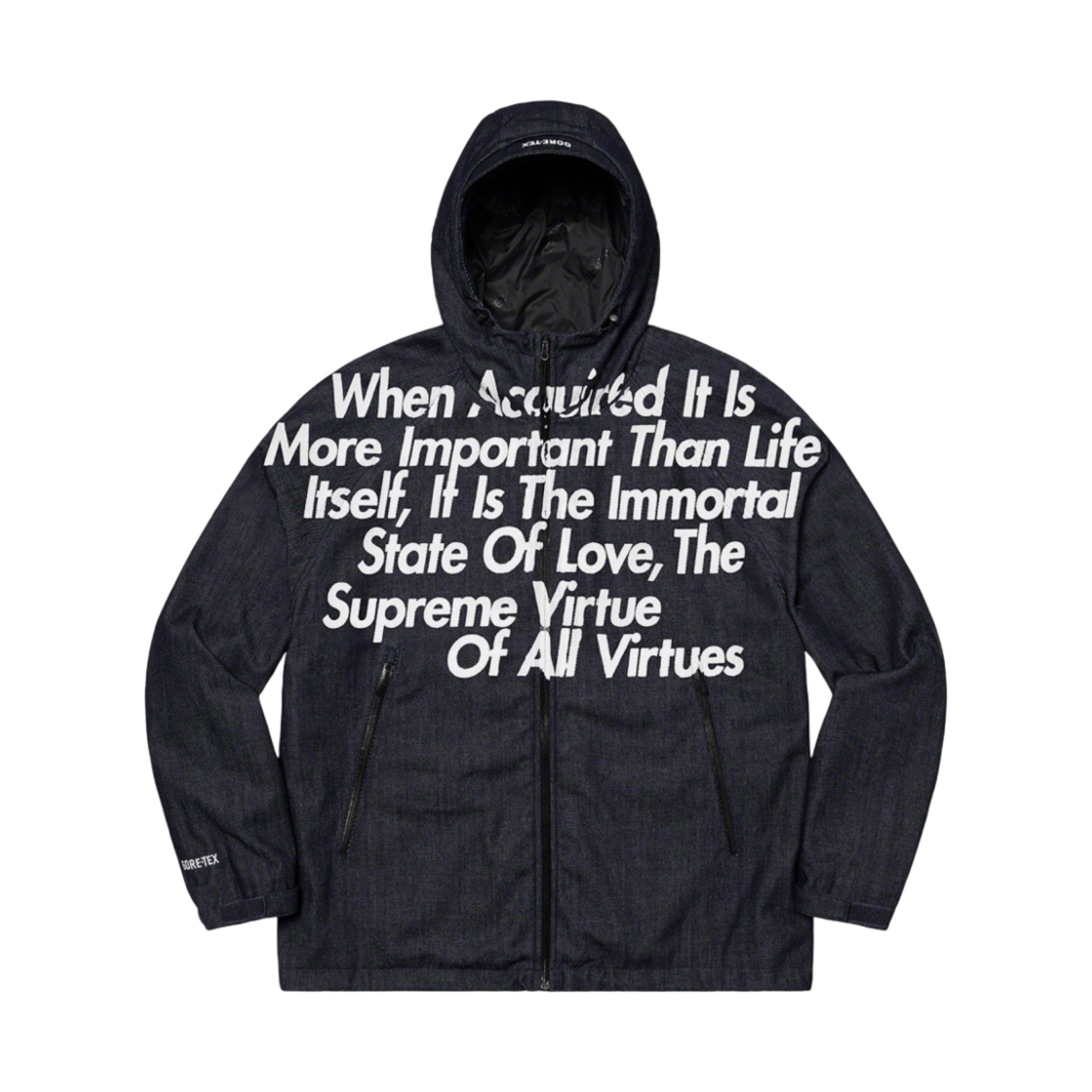 슈프림 x 꼼데가르송 준야 와타나베 맨 고어텍스 데님 파카 인디고 - 21FW(Supreme x Comme des Garcons Junya Watanabe Man Gore-Tex Denim Parka Indigo - 21FW)