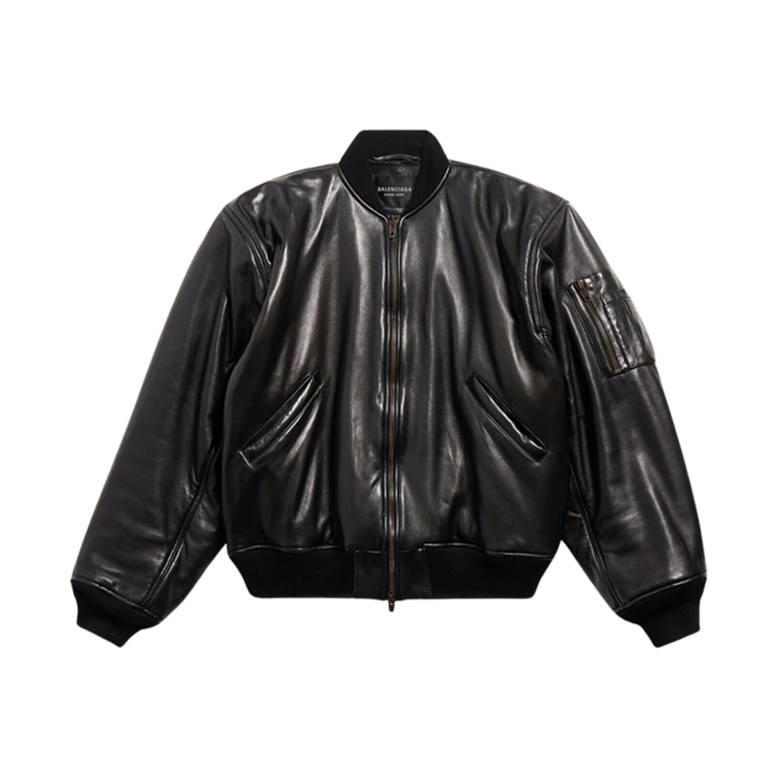 발렌시아가 보머 가죽 자켓 블랙(Balenciaga Bomber Leather Jacket Black) - 1
