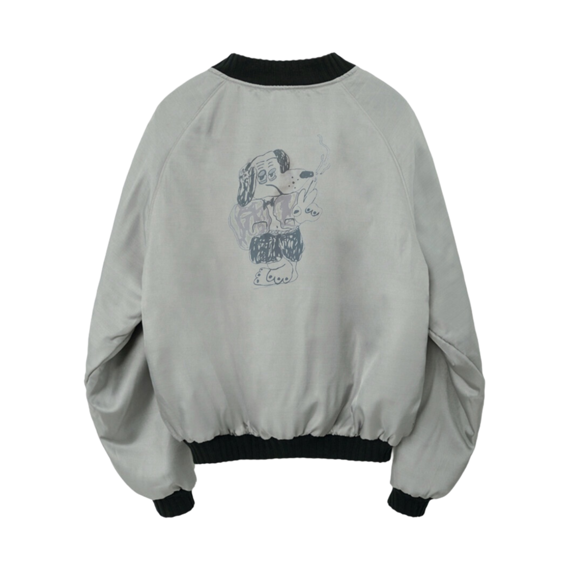 폴리테루 x 행크 벨벳 수베니어 자켓 블랙 - 23FW(Polyteru x HANK Velvet Souvenir Jacket Black - 23FW) - 4