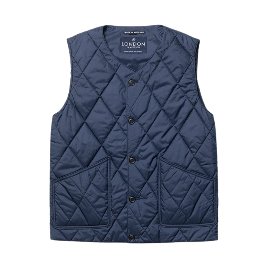 런던 트레디션 퀼티드 베스트  하버 블루 39 다이아몬드