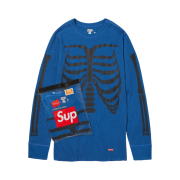 Supreme Hanes Bones Thermal Crew Blue (1 Pack)