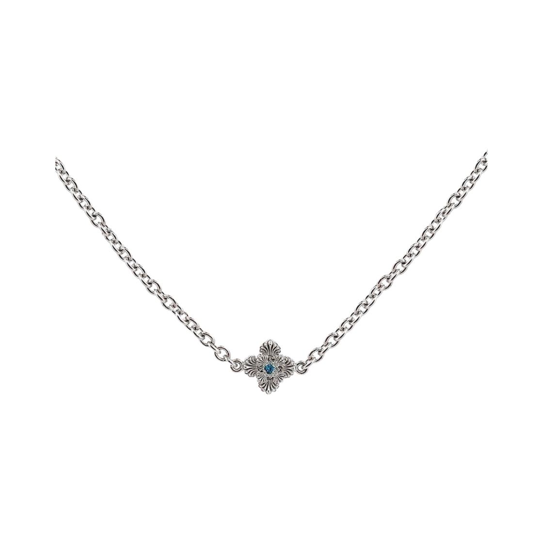 SLN.0626SK [KREAM 단독] Scudo Shell Point Topaz Stone Necklace Extrabold