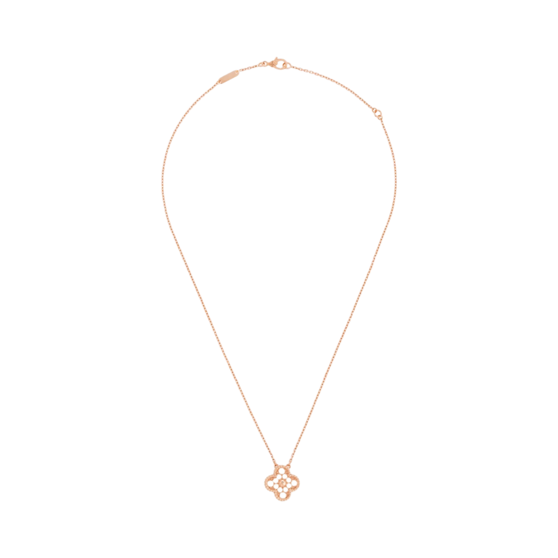 (W) 반 클리프 & 아펠 빈티지 알함브라 팬던트 핑크 골드 다이아몬드((W) Van Cleef & Arpels Vintage Alhambra Pendant Pink Gold Diamond)