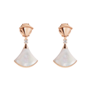 Bulgari Divas Dream Earrings Rose Gold White Diamond