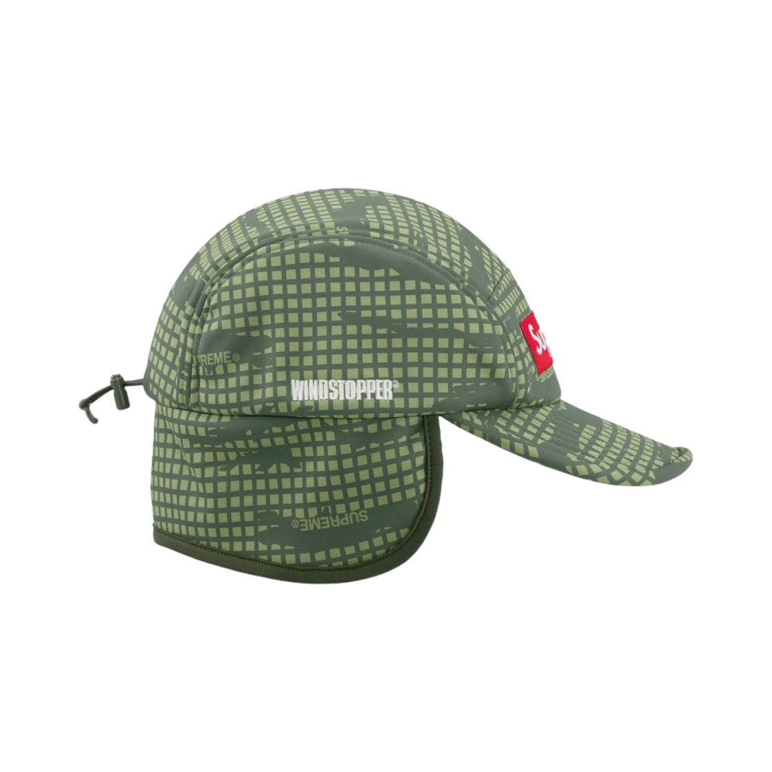 슈프림 윈드스토퍼 이어플랩 캠프캡 올리브 그리드 카모 - 21FW(Supreme Windstopper Earflap Camp Cap Olive Grid Camo - 21FW) - 3