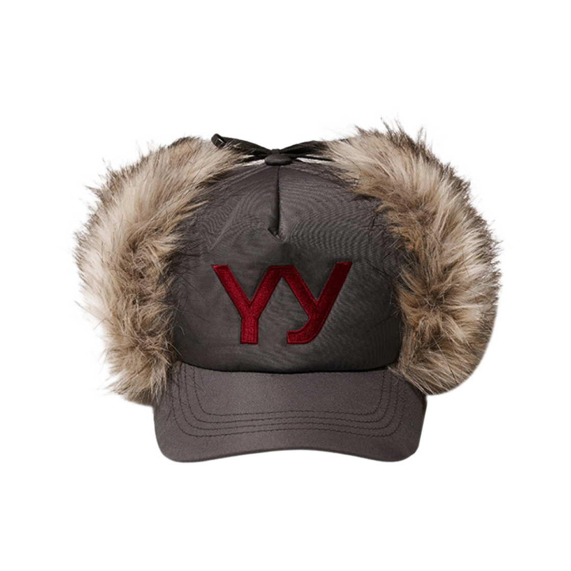 오픈 Yy 포우 퍼 이어플랩 캡 카키(Open Yy Faux Fur Earflap Cap Khaki)
