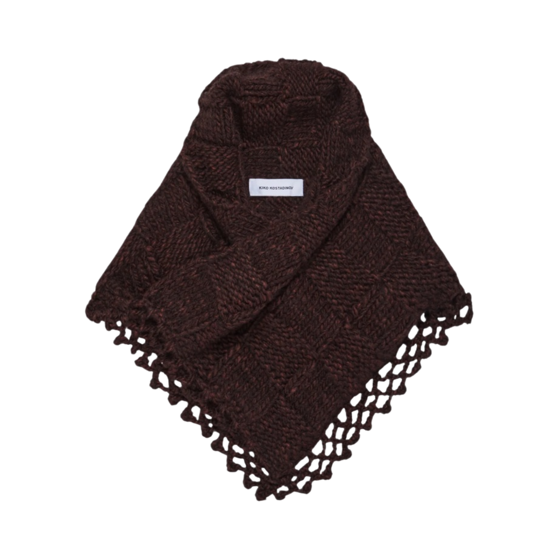 小物 KIKO KOSTADINOV ASPASIA CROCHET SCARF Kiko Kostadinov Men's' Apasia Crochet Scarf in Beige | LN-CC®