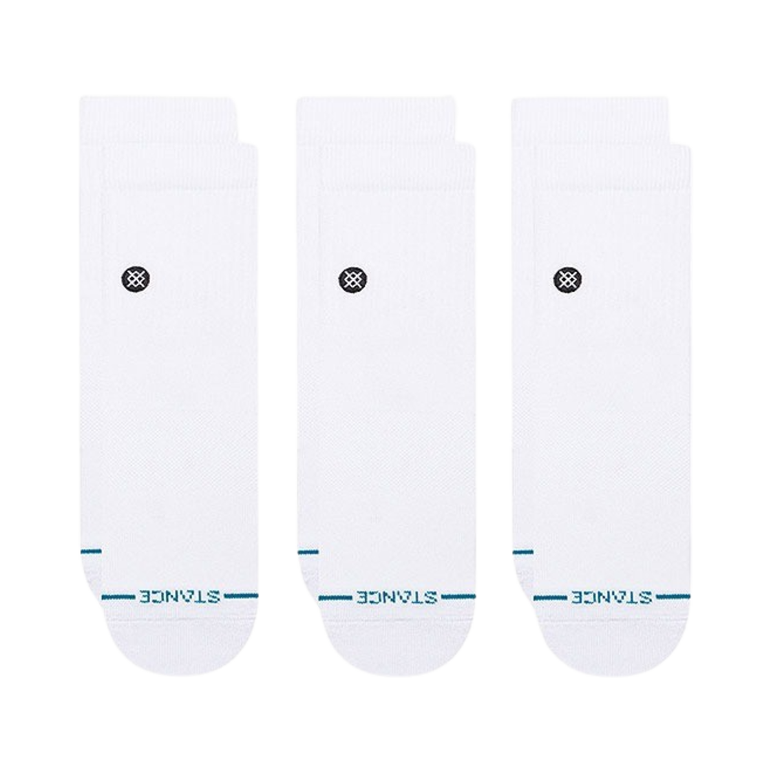 STC-A356A21IQP-WHT STANCE Icon Quarter 3 Pack White