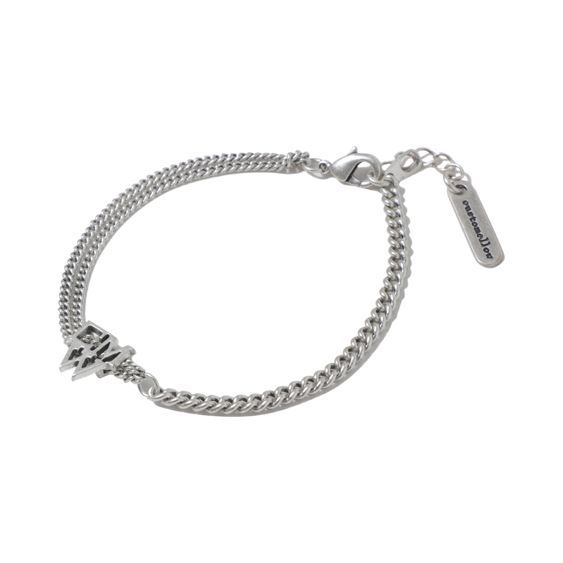 CAAAX25102SVX Customellow Chain Logo Bracelet Silver