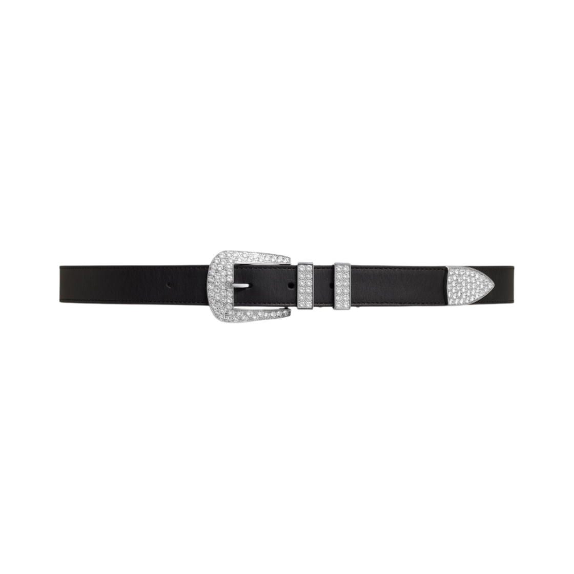 셀린느 미디움 크리스탈 스트라스 빈티지 카프스킨 마르코 벨트 블랙(Celine Medium Marco Belt with Strass in Vintage Calfskin with Crystal Black) - 1