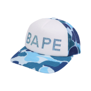 BAPE ABC Camo Crystal Stone Mesh Cap Blue