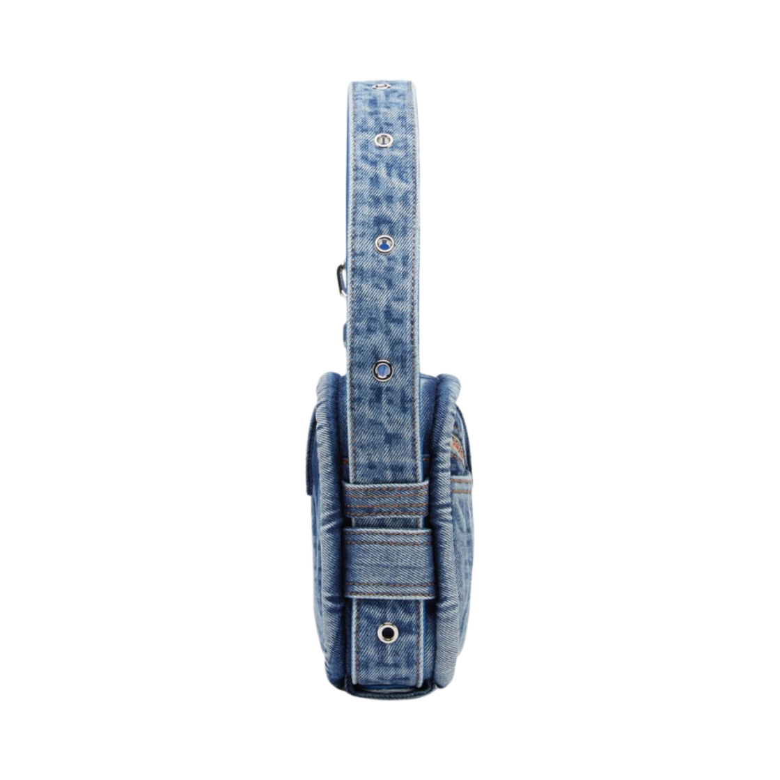 디젤 B-아멜리아 숄더백 인 모노그램 데님 블루(Diesel B-Amelia Shoulder Bag in Monogram Denim Blue) - 2
