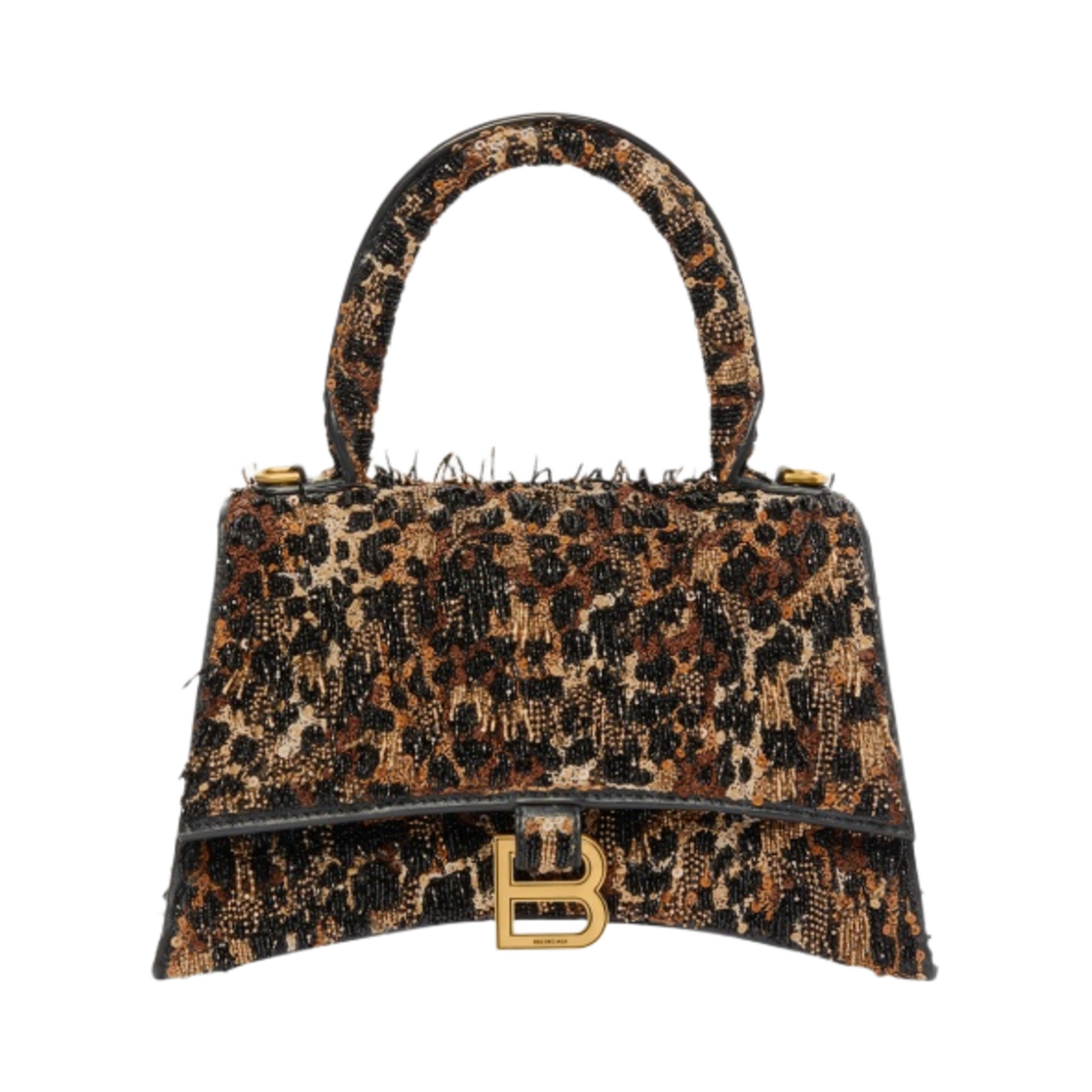 발렌시아가 아워글래스 XS 핸드백 체인 자수 블랙(Balenciaga Hourglass XS Handbag with Chain Embroidery Black) - 1