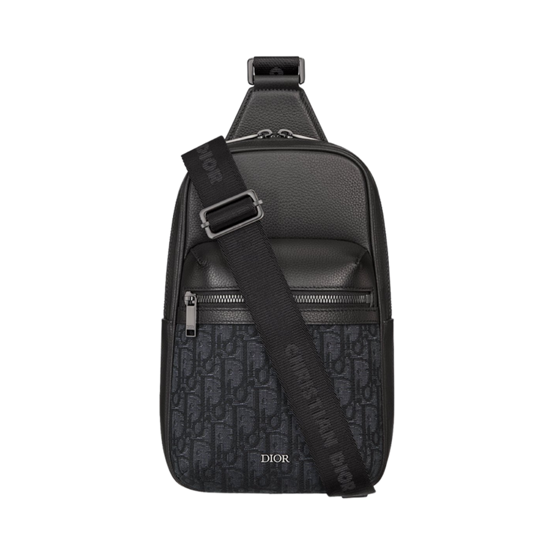 디올 오블리크 자카드 그레인드 카프스킨 라이더 2.0 슬링백 블랙(Dior Oblique Jacquard Grained Calfskin Rider 2.0 Sling Bag Black)