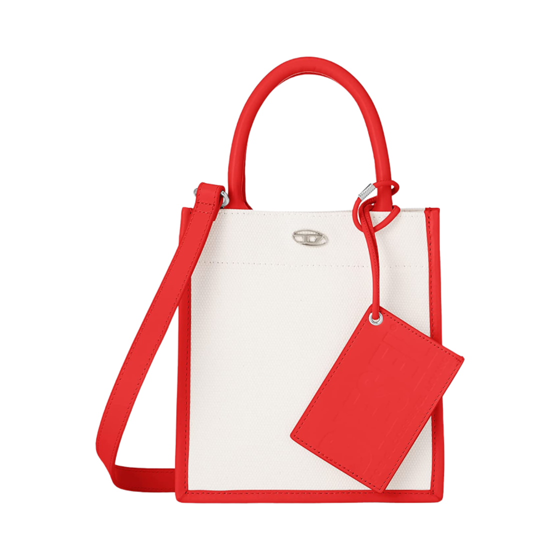 디젤 믹스 머터리얼 크로스바디백 XS 레드(Diesel Mix Material Crossbody Bag XS Red) - 1