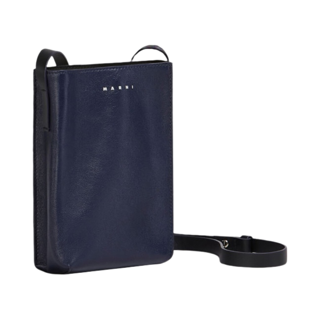 마르니 레더 뮤제오 소프트 스몰백 네이비블루 블랙(Marni Museo Soft Small Bag in Leather Navyblue Black) - 2
