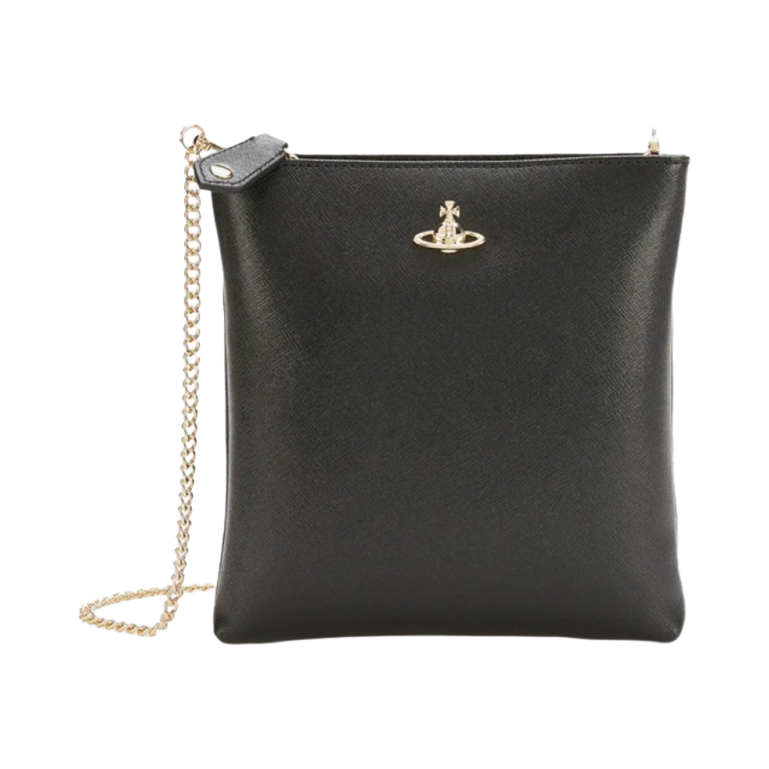 51030010U-S000B-N401 Vivienne Westwood Squire Square Crossbody Bag with Chain Black