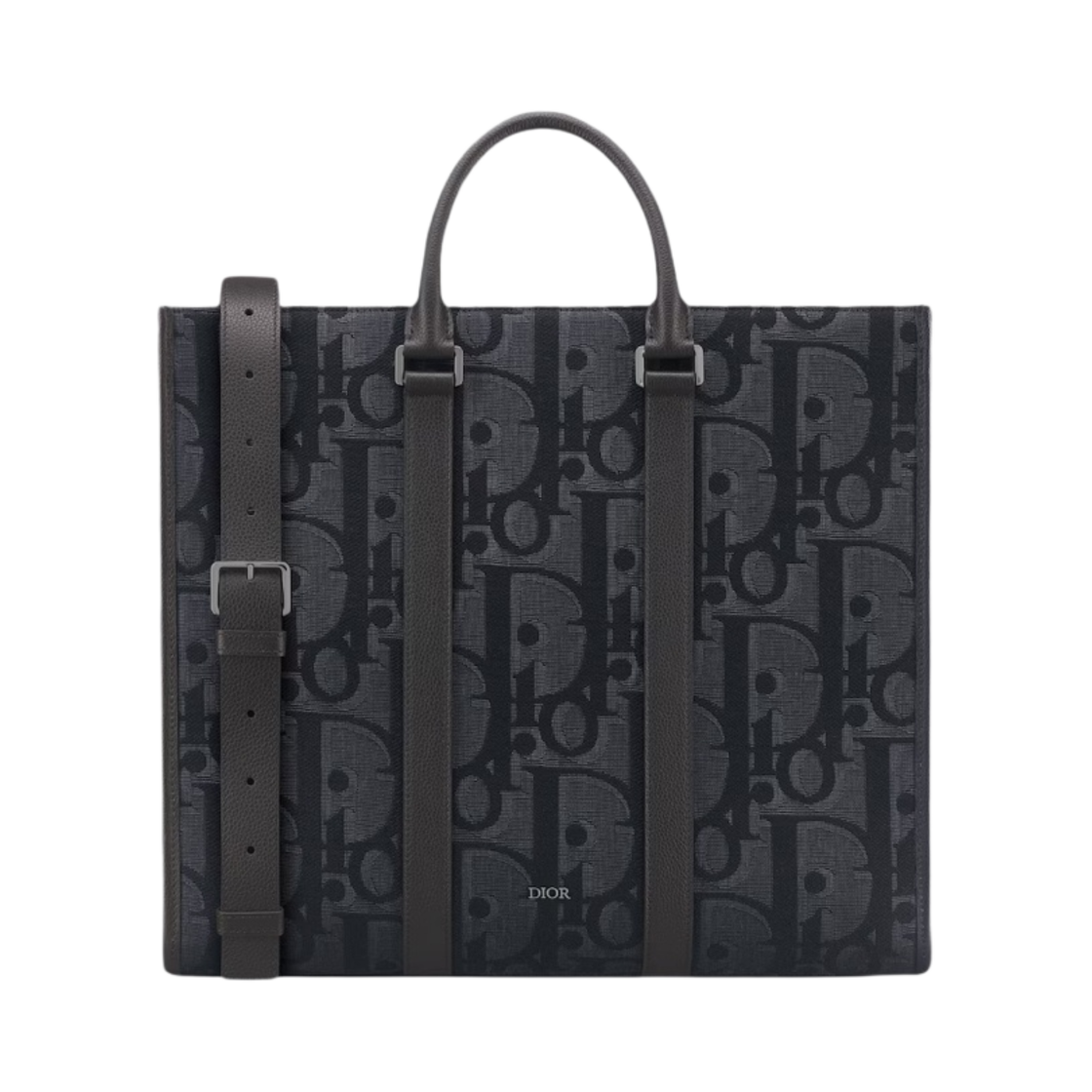 1ESSH232YXL-H03E Dior East-West Tote Bag Maxi Oblique Jacquard Black
