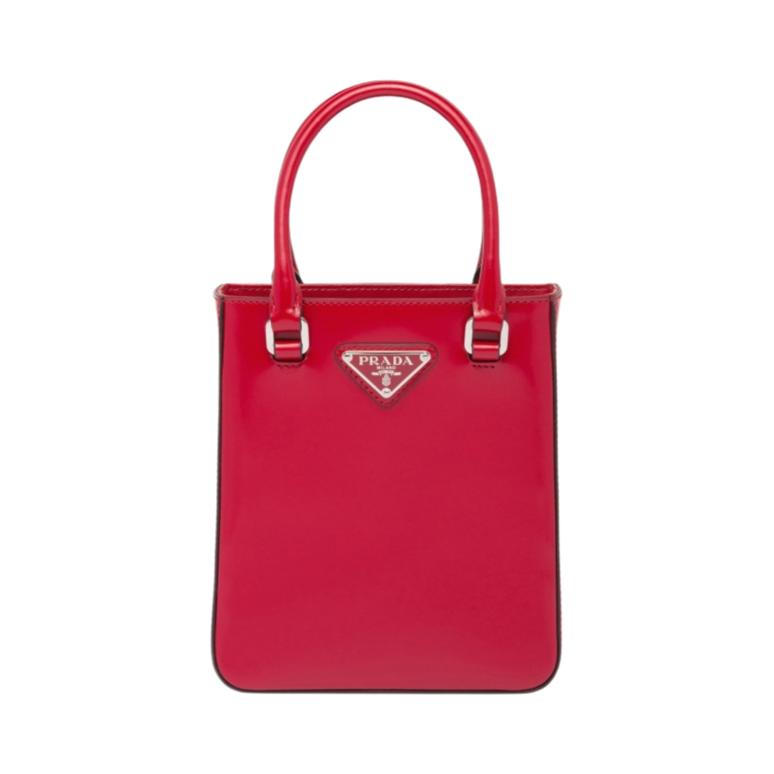 프라다 스몰 브러쉬드 레더 토트백 스칼렛(Prada Small Brushed Leather Tote Bag Scarlet) - 1