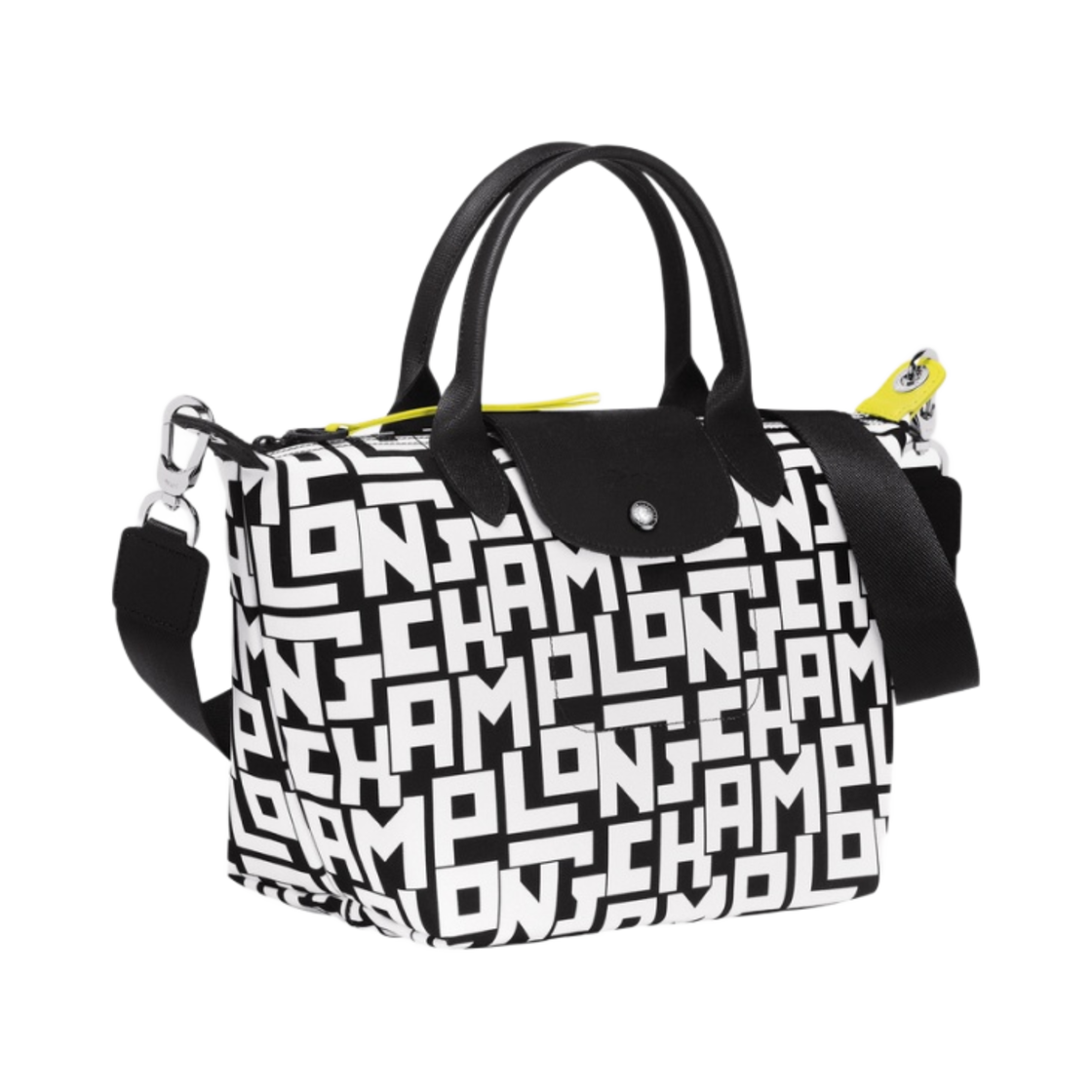 롱샴 르 플리아쥬 LGP 핸드백 S 블랙 화이트(Longchamp Le Pliage LGP Handbag S Black White) - 2