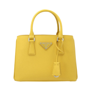 Prada Galleria Saffiano Leather Mini Bag Sunny Yellow