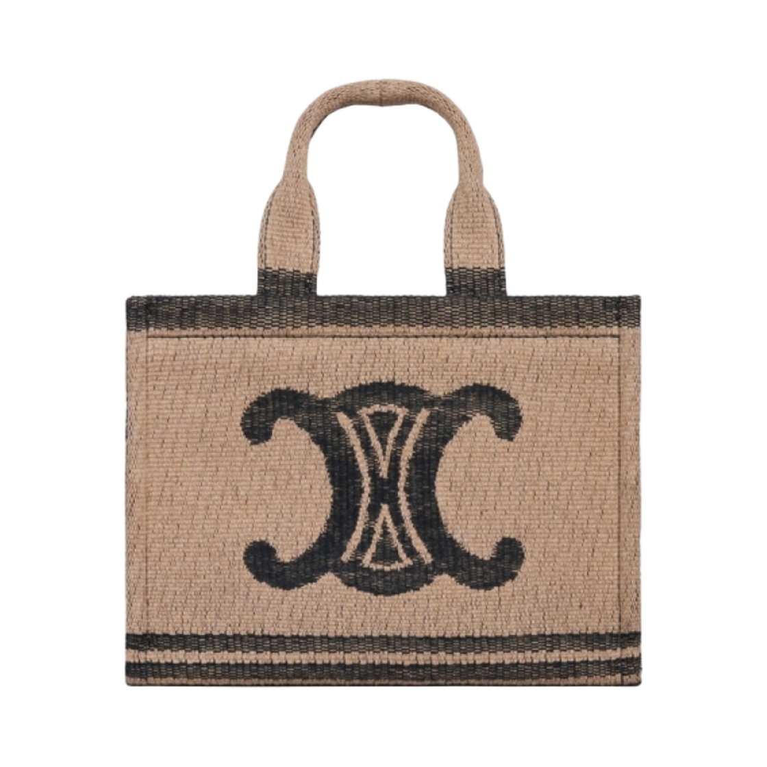셀린느 트리옹프 카프스킨 텍스타일 타이스 스몰 카바스 베이지 블랙(Celine Small Cabas Thais in Textile with Triomphe and Calfskin Beige Black) - 1
