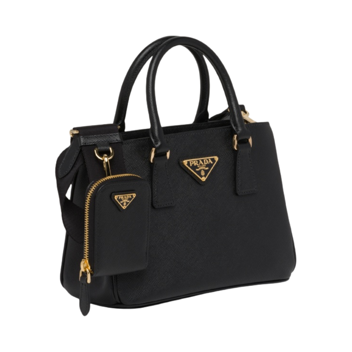 프라다 갤러리아 사피아노 레더 미니백 블랙(Prada Galleria Saffiano Leather Mini Bag Black) - 2