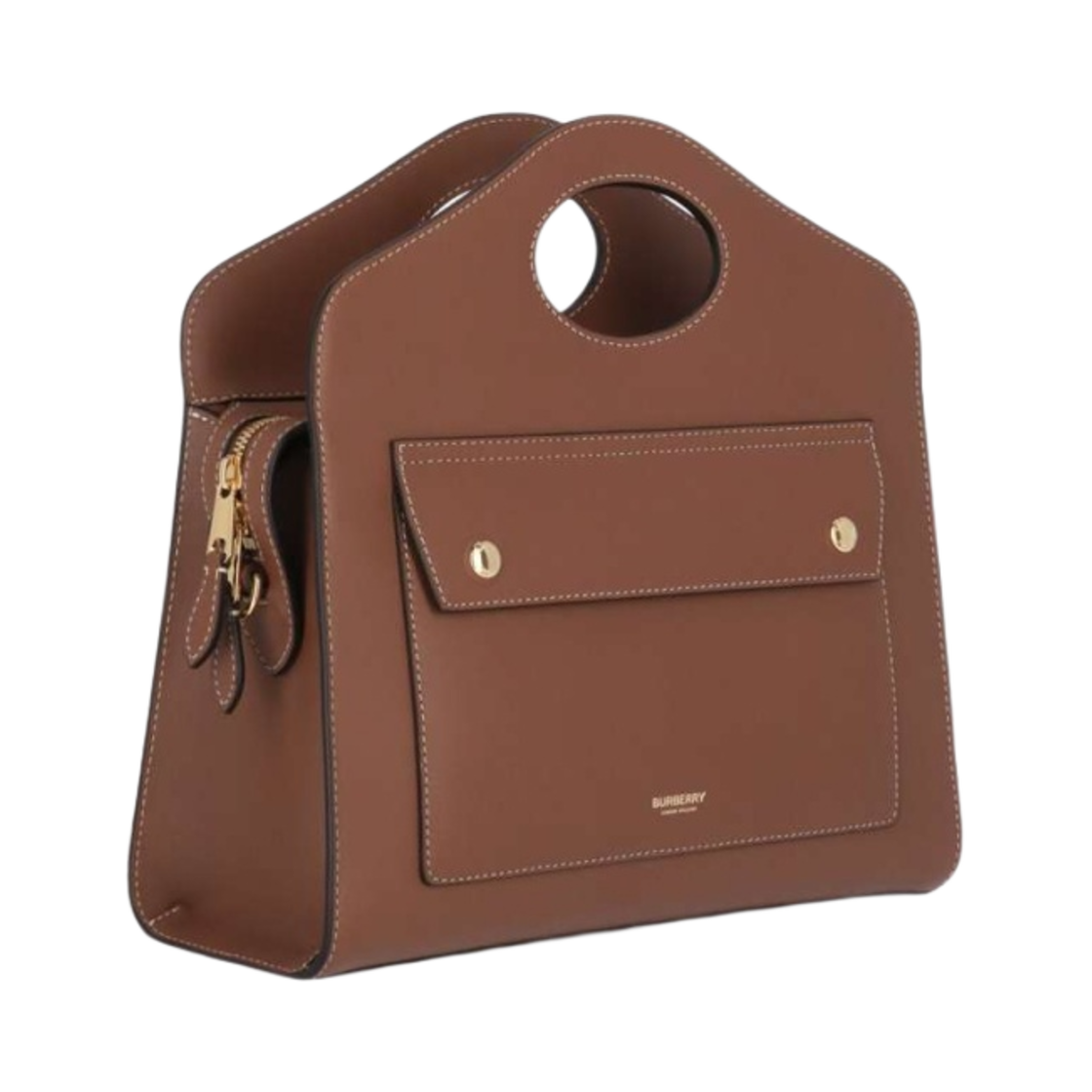 버버리 스몰 포켓 토트백 몰트 브라운(Burberry Small Pocket Tote Bag Malt Brown) - 2