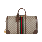 Gucci Savoy Large Duffle Bag Beige Ebony Supreme