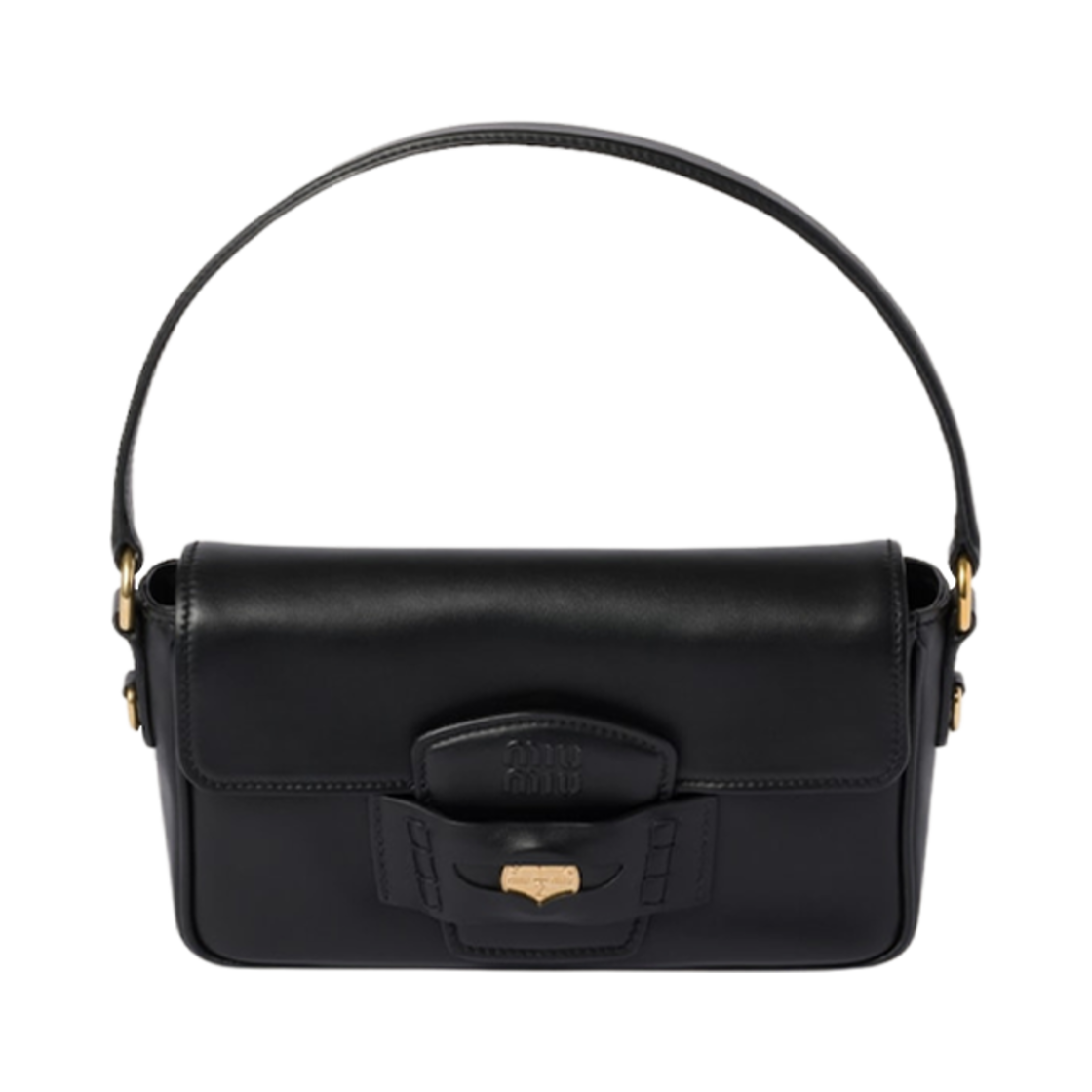 5BD270-ACRM-F0002 Miu Miu Penny Leather Bag Black