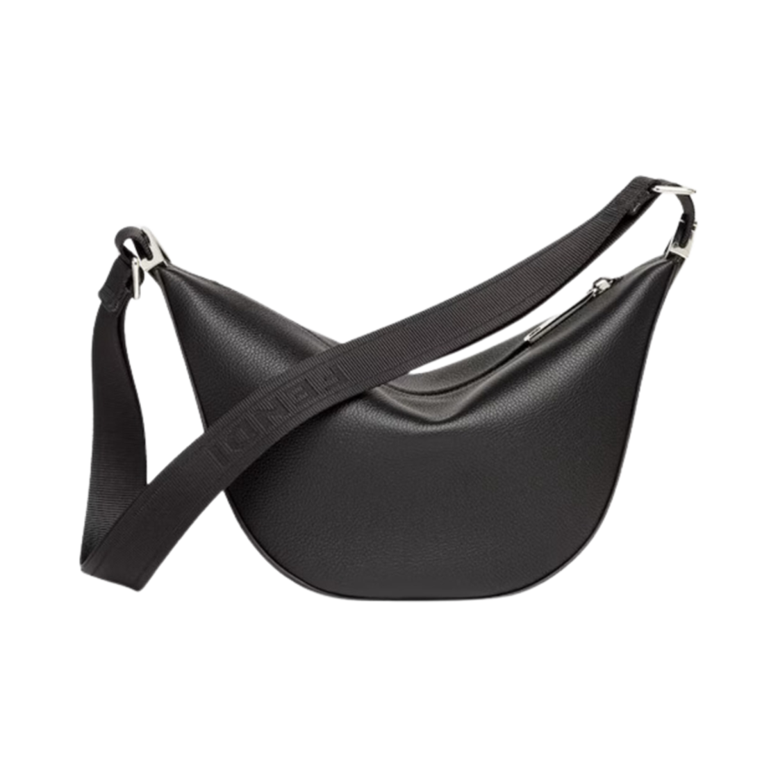 7VA635ASIHF0GXN Fendi Roma Leather Melon Small Bag Black