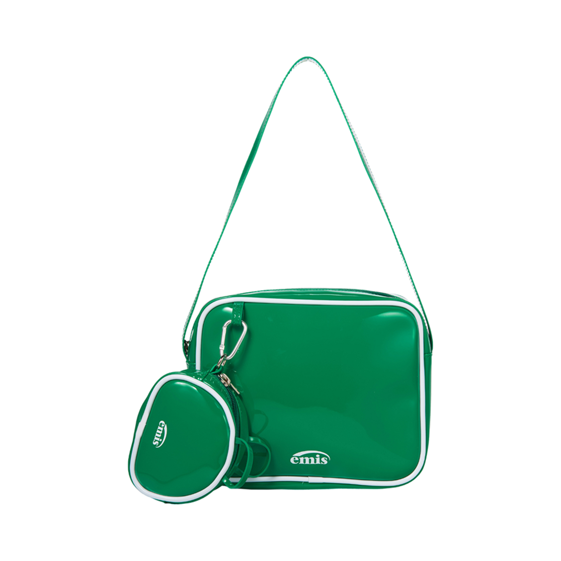 이미스 에나멜 숄더백 코인 퍼스 세트 그린(Emis Enamel Shoulder Bag With Coin Purse Set Green) - 1