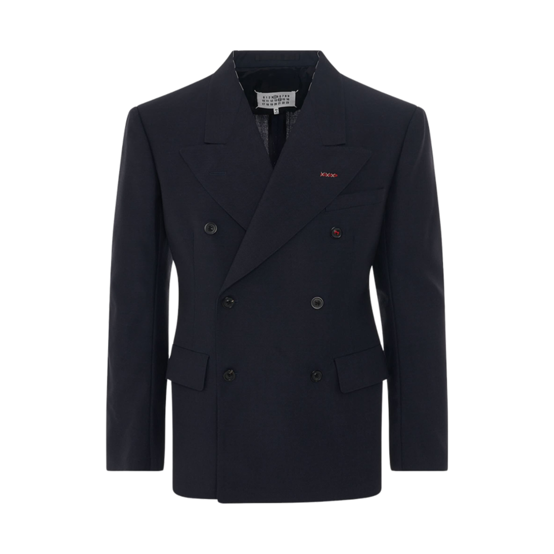 SI1BN0004S49892524 Maison Margiela Double Breasted Blazer Navy