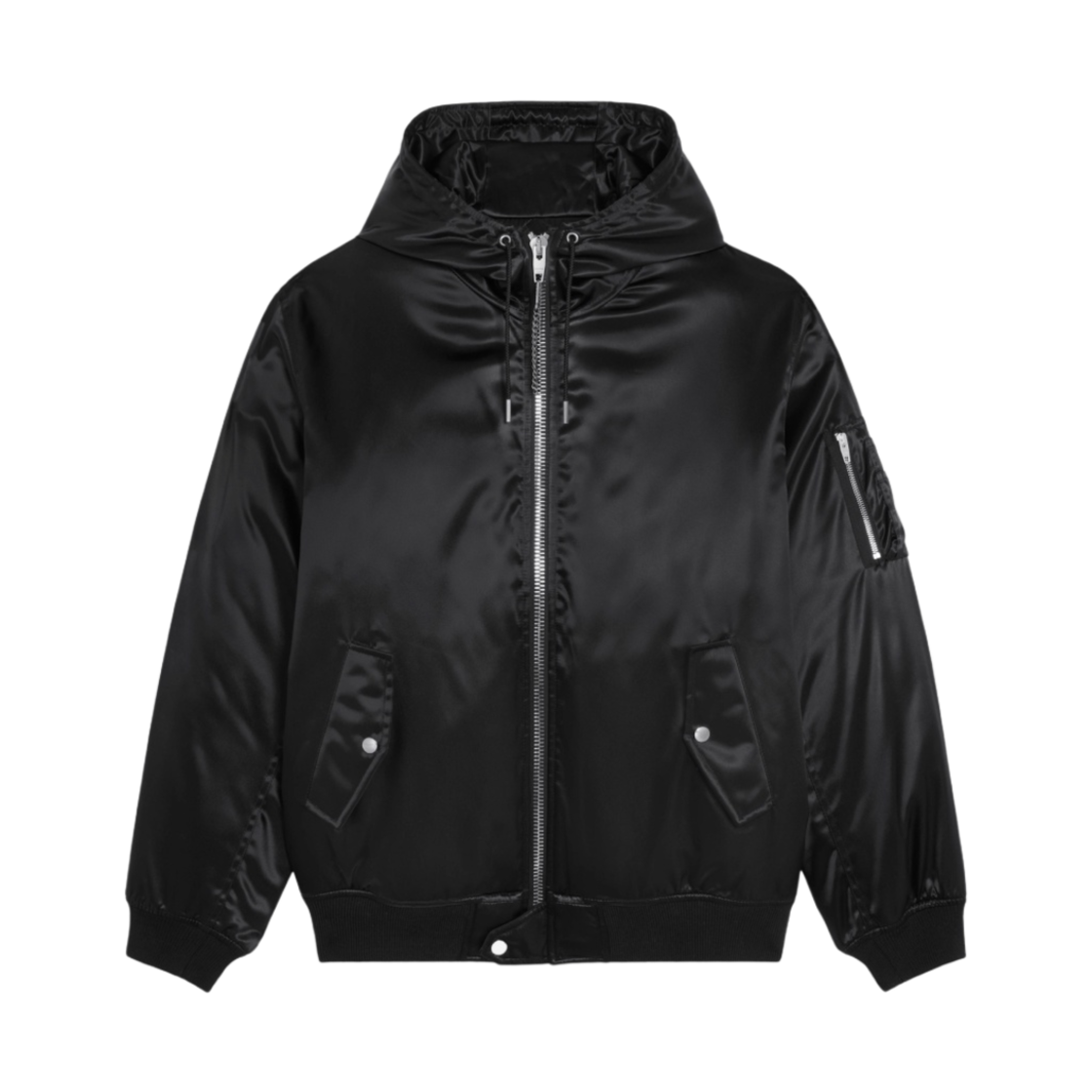 셀린느 사틴 피니쉬 나일론 봄버 자켓 블랙(Celine Bomber Jacket in Satin Finish Nylon Black) - 1